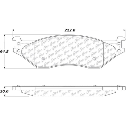 Centric Parts Disc Brake Pad Set Premium Semi-Metallic with Shims for 2002-2010 Ford E-550 Econoline Super Duty 300.07770