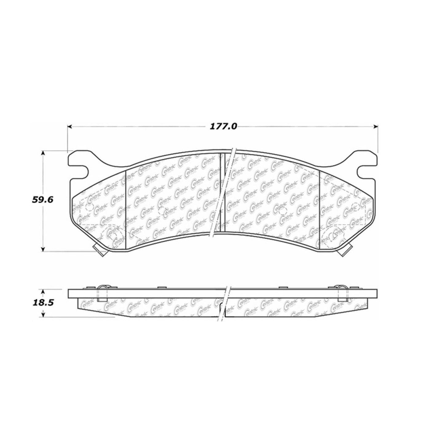 Centric Parts Disc Brake Pad Set Premium Semi-Metallic with Shims for 2000-2008 Cadillac Escalade, Chevrolet Silverado