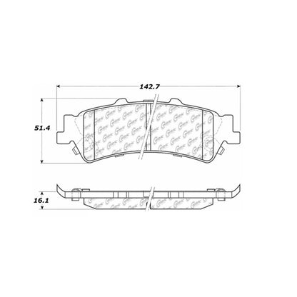 Centric Parts Premium Semi-Metallic Brake Pads with Shims and Hardware 300.07920