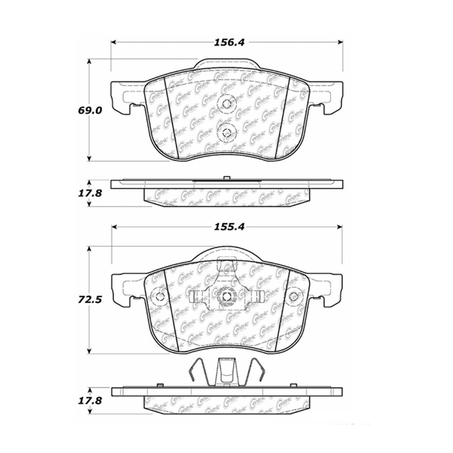 Stoptech Centric Centric Premium Brake Pads 300.07940