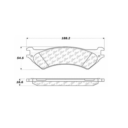 Centric Parts Disc Brake Pad Set Premium Semi-Metallic with Shims for 2000-2007 Ford Econoline E-150/E-250/E-350