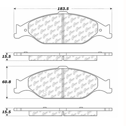 Stoptech Centric Centric Premium Brake Pads 300.08040