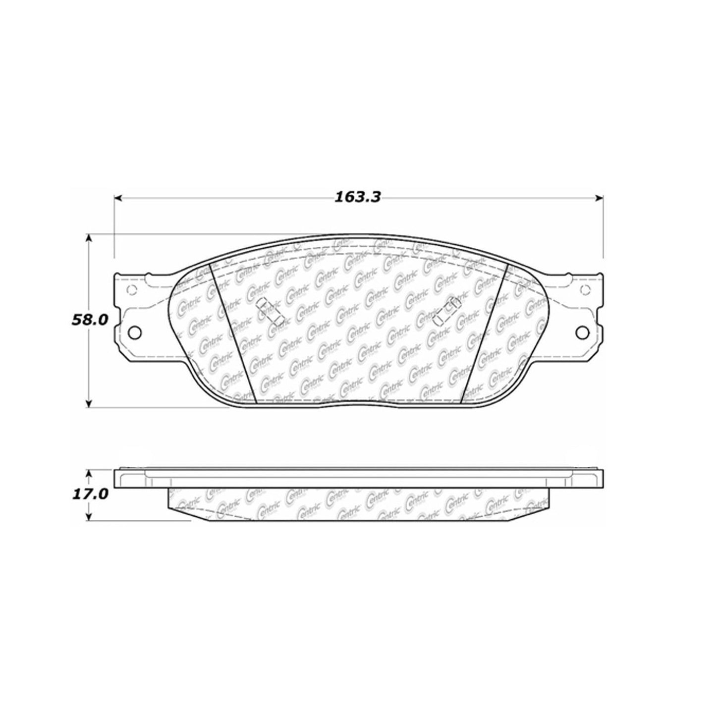 Centric Parts Disc Brake Pad Set with High Performance Shims for Passenger Cars and Light Duty Trucks 300.08050