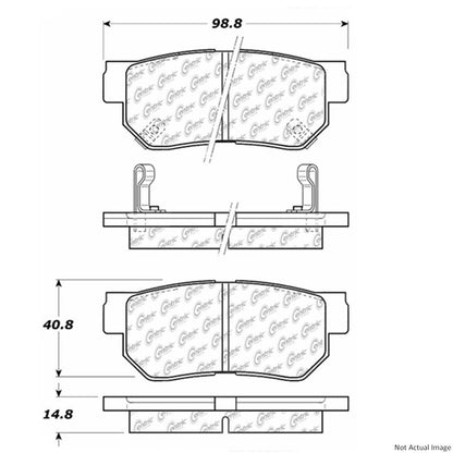 Centric Parts Premium Semi-Metallic Brake Pads with Shims and Hardware 300.08130