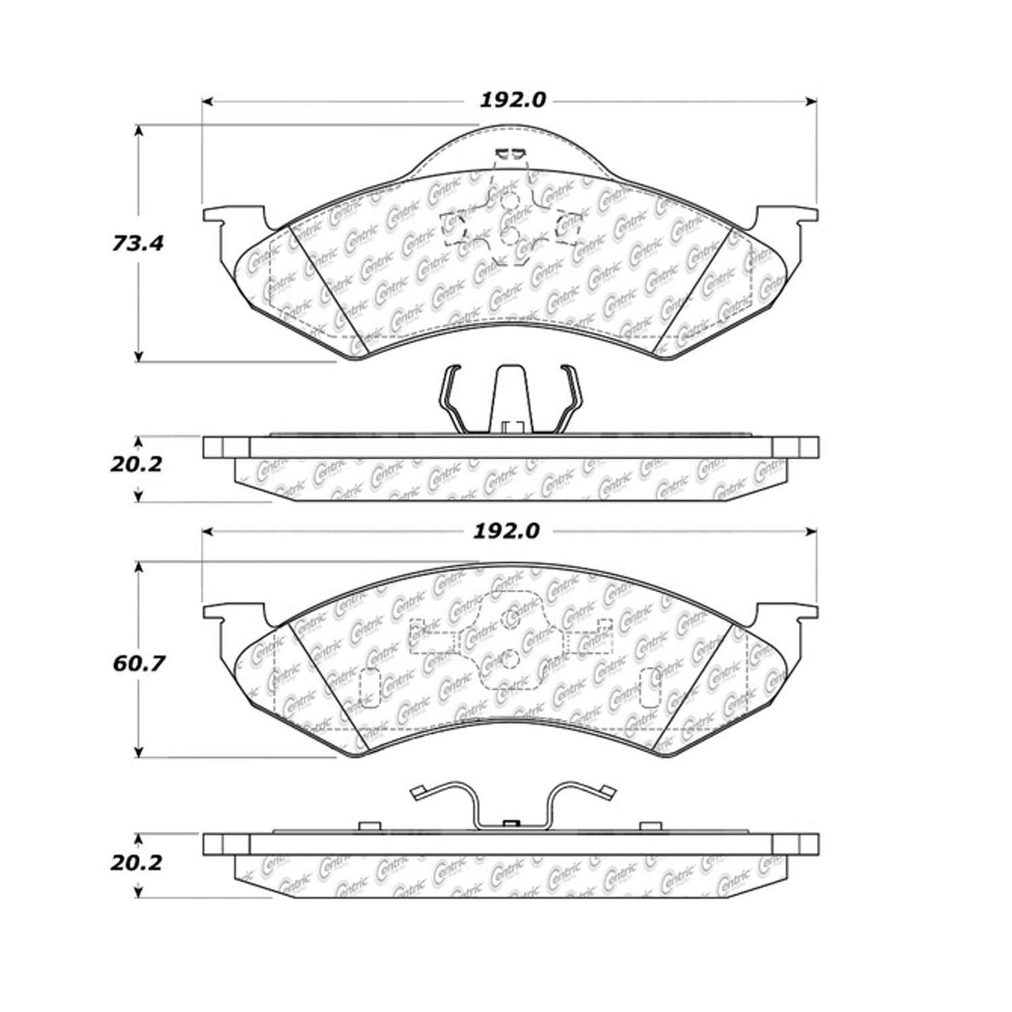 Stoptech Centric Centric Premium Brake Pads 300.08200
