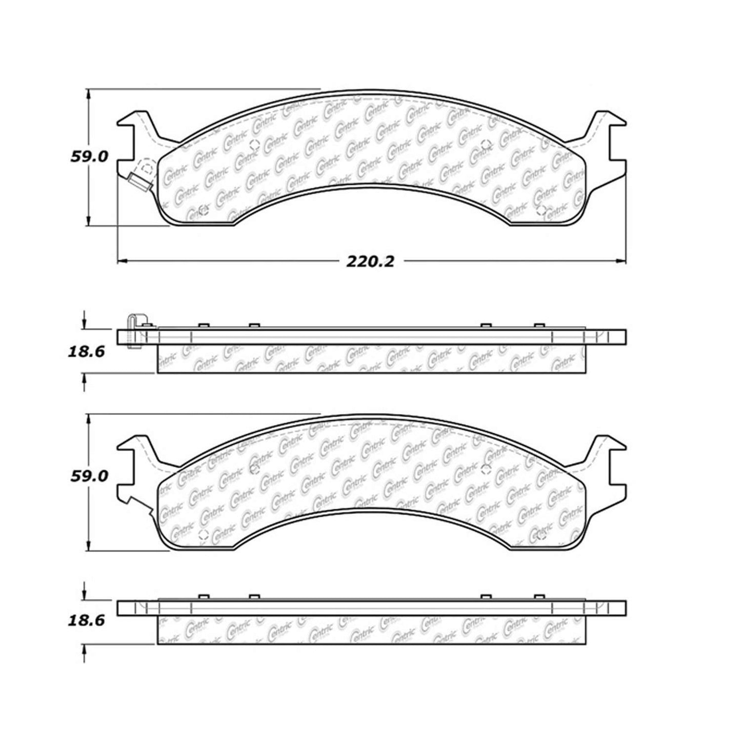 Stoptech Centric Centric Premium Brake Pads 300.08210