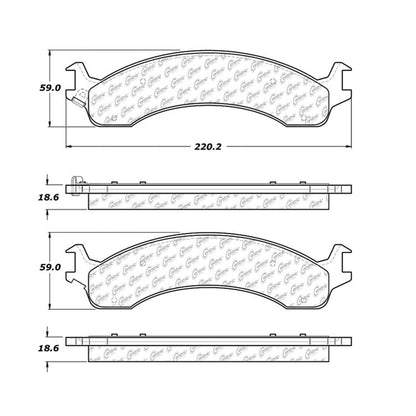 Centric Parts Disc Brake Pad Set Premium Semi-Metallic with Shims and Hardware 300.08210