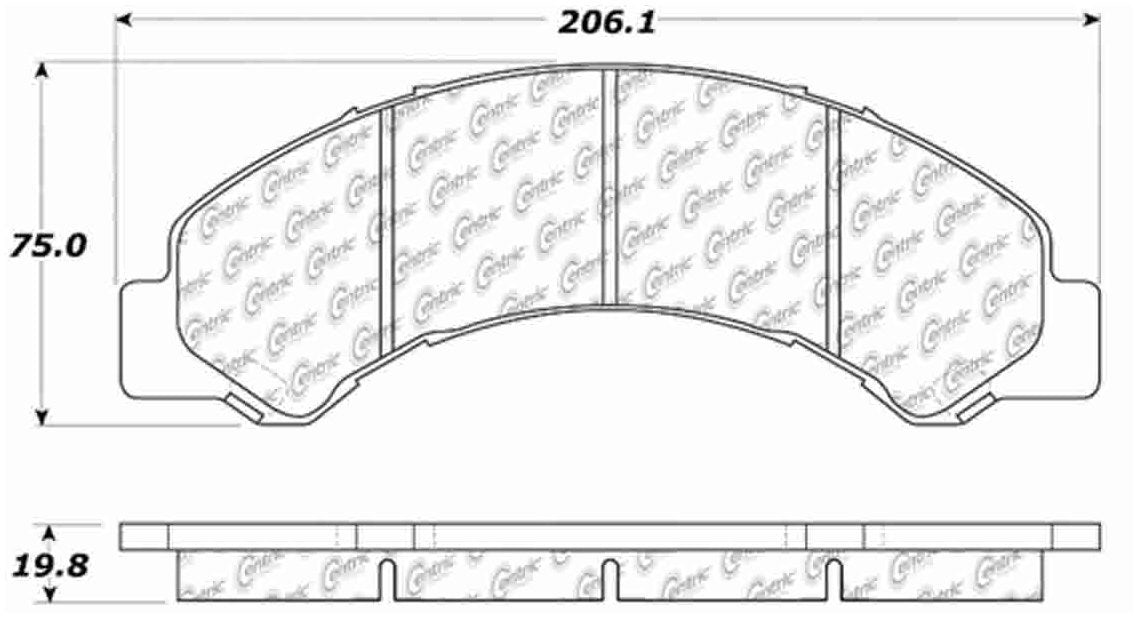 Centric Parts Disc Brake Pad Set Premium Semi-Metallic with Shims and Hardware 300.08250
