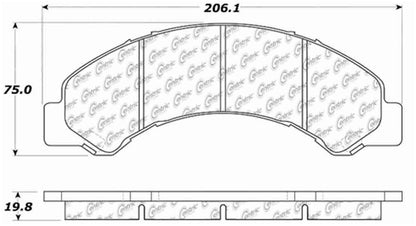 Centric Parts Disc Brake Pad Set Premium Semi-Metallic with Shims and Hardware 300.08250