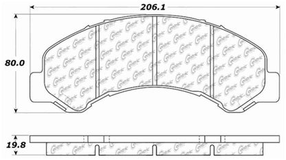 Centric Parts Disc Brake Pad Set Premium Semi-Metallic with Shims and Hardware 300.08260