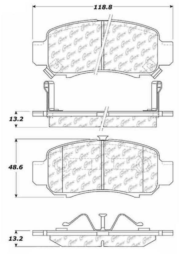 Centric Parts Disc Brake Pad Set Premium Semi-Metallic with Shims and Hardware 300.08320