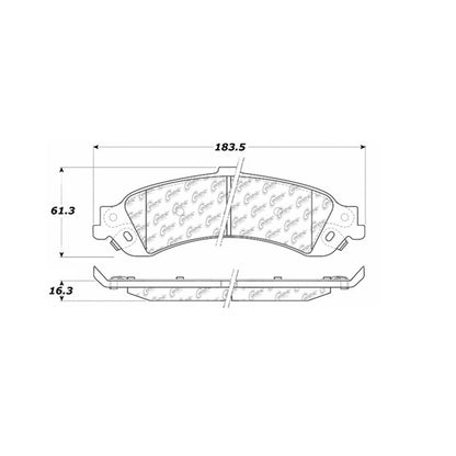 Centric Parts Disc Brake Pad Set Premium Semi-Metallic with Shims and Hardware 300.08340
