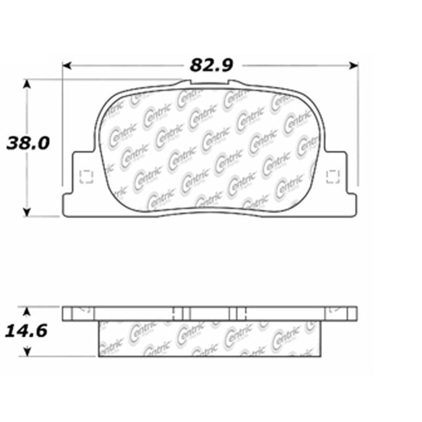 Centric Parts Disc Brake Pad Set Premium Semi-Metallic with Shims and Hardware 300.08350