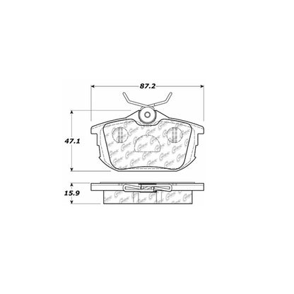 Centric Parts Disc Brake Pad Set Premium Semi-Metallic with Shims 300.08380