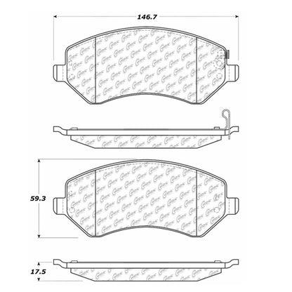 Centric Parts Premium Semi-Metallic Brake Pads with Shims and Hardware 300.08560