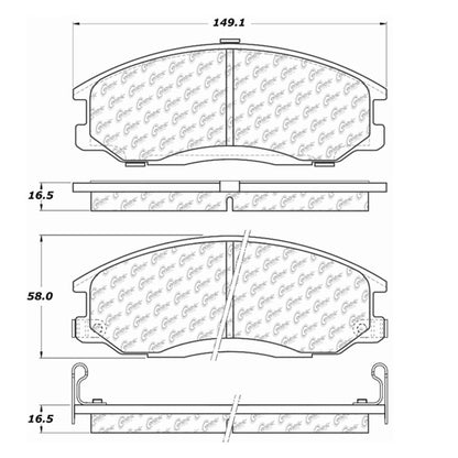 Stoptech Centric Centric Premium Brake Pads 300.08640
