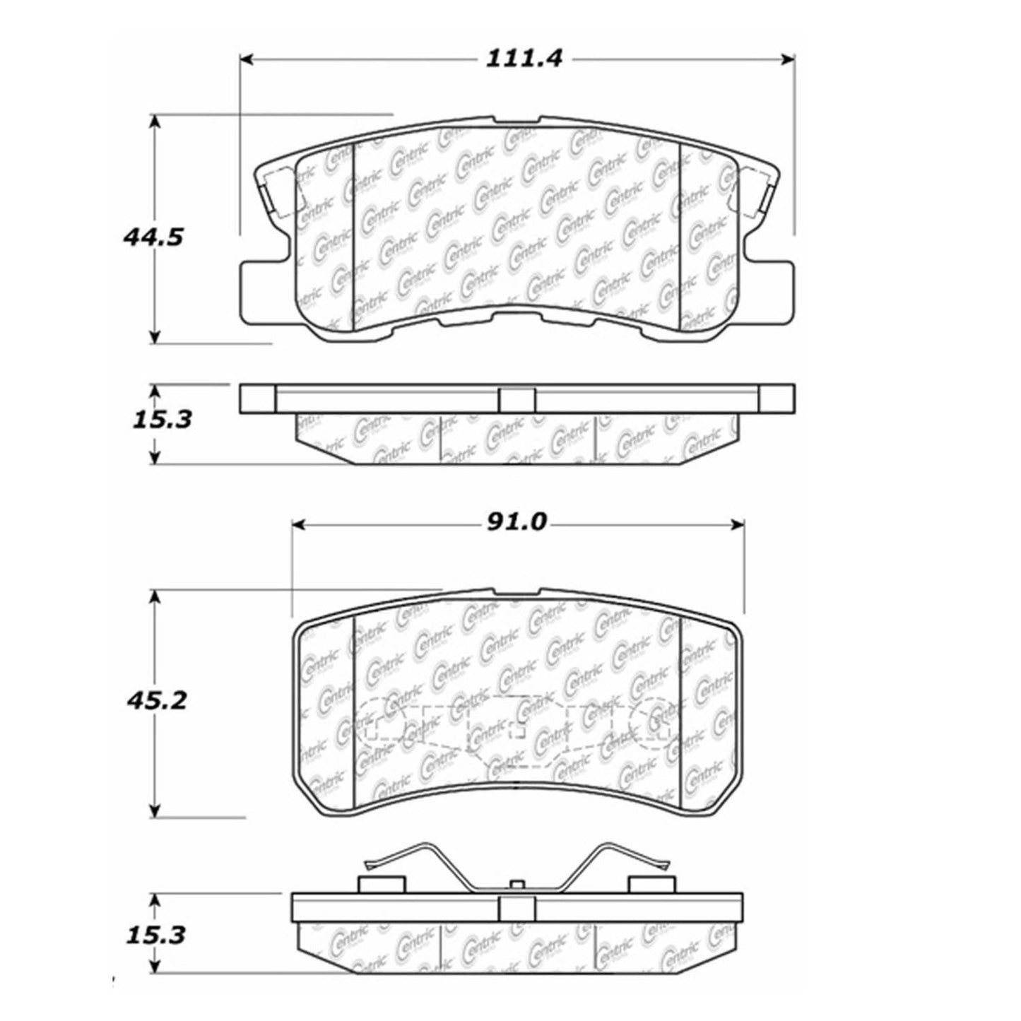 Stoptech Centric Centric Premium Brake Pads 300.08680