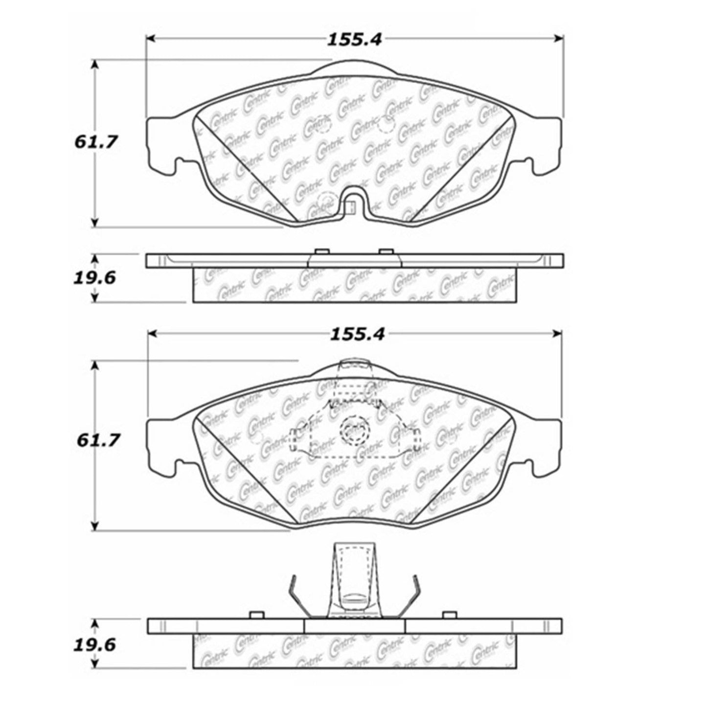 Stoptech Centric Centric Premium Brake Pads 300.08690