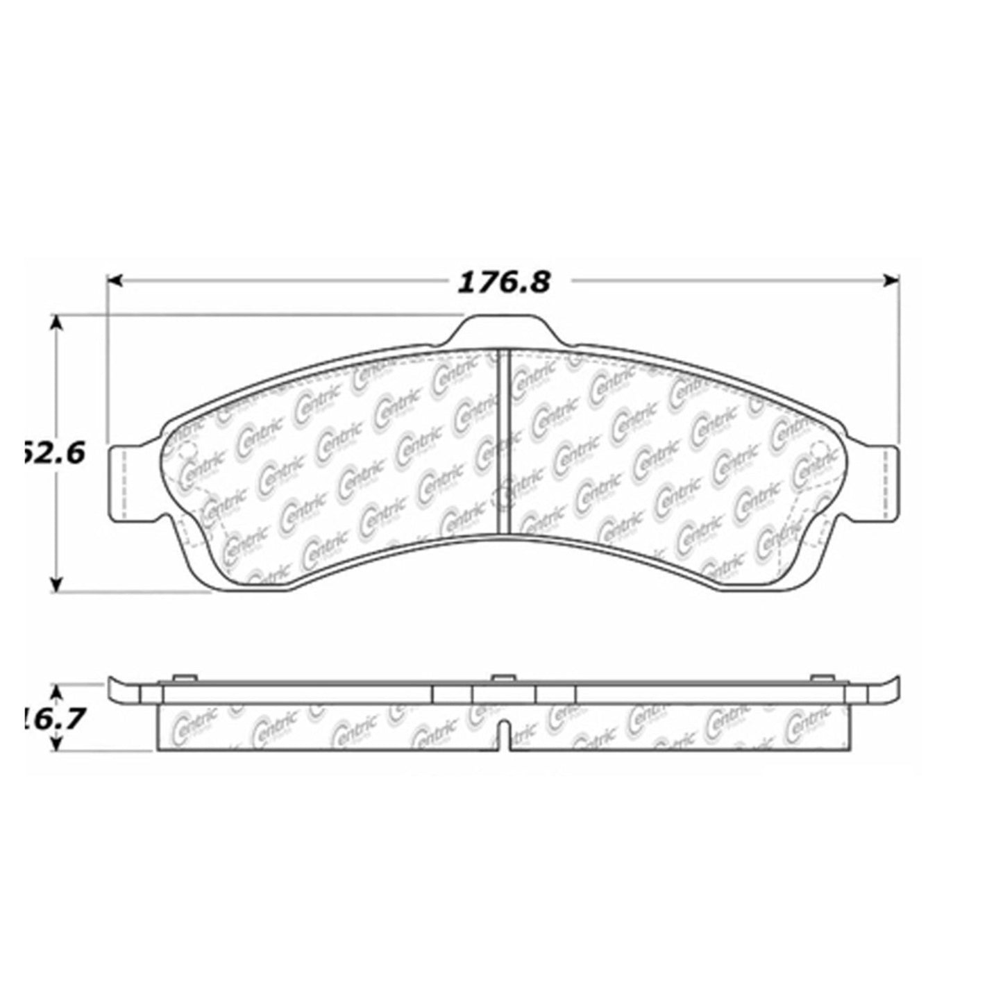 Centric Parts Disc Brake Pad Set for Wagner MX882 Fmsi D882 300.08820