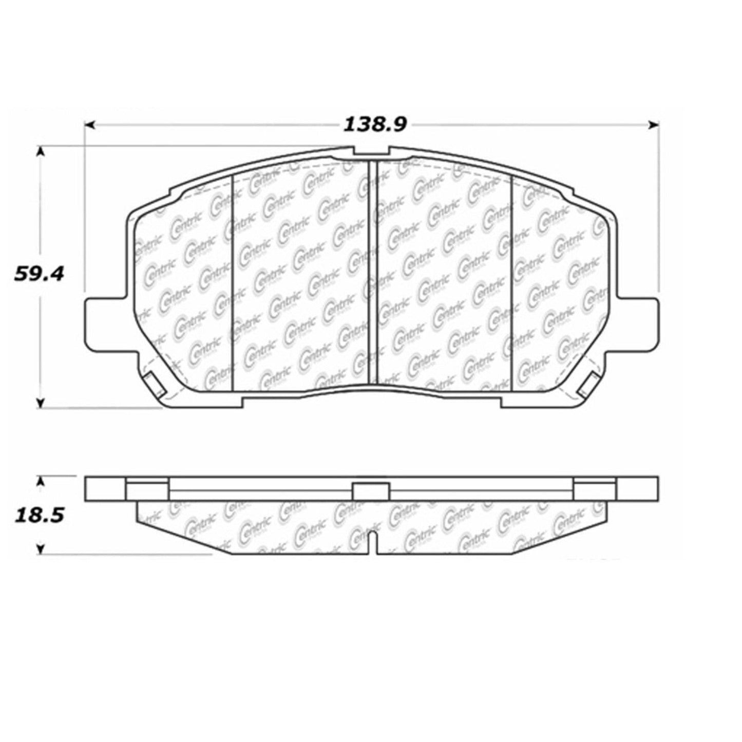 Stoptech Centric Centric Premium Brake Pads 300.08840