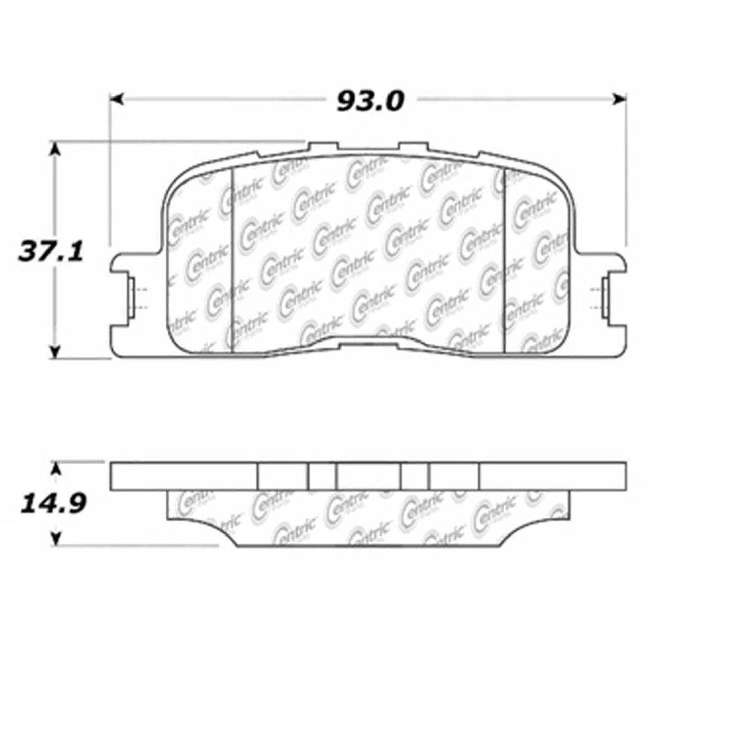 Centric Parts Disc Brake Pad Set Premium Semi-Metallic with Shims and Hardware for 2002-2006 Lexus ES300 ES330 Toyota Camry 300.08850