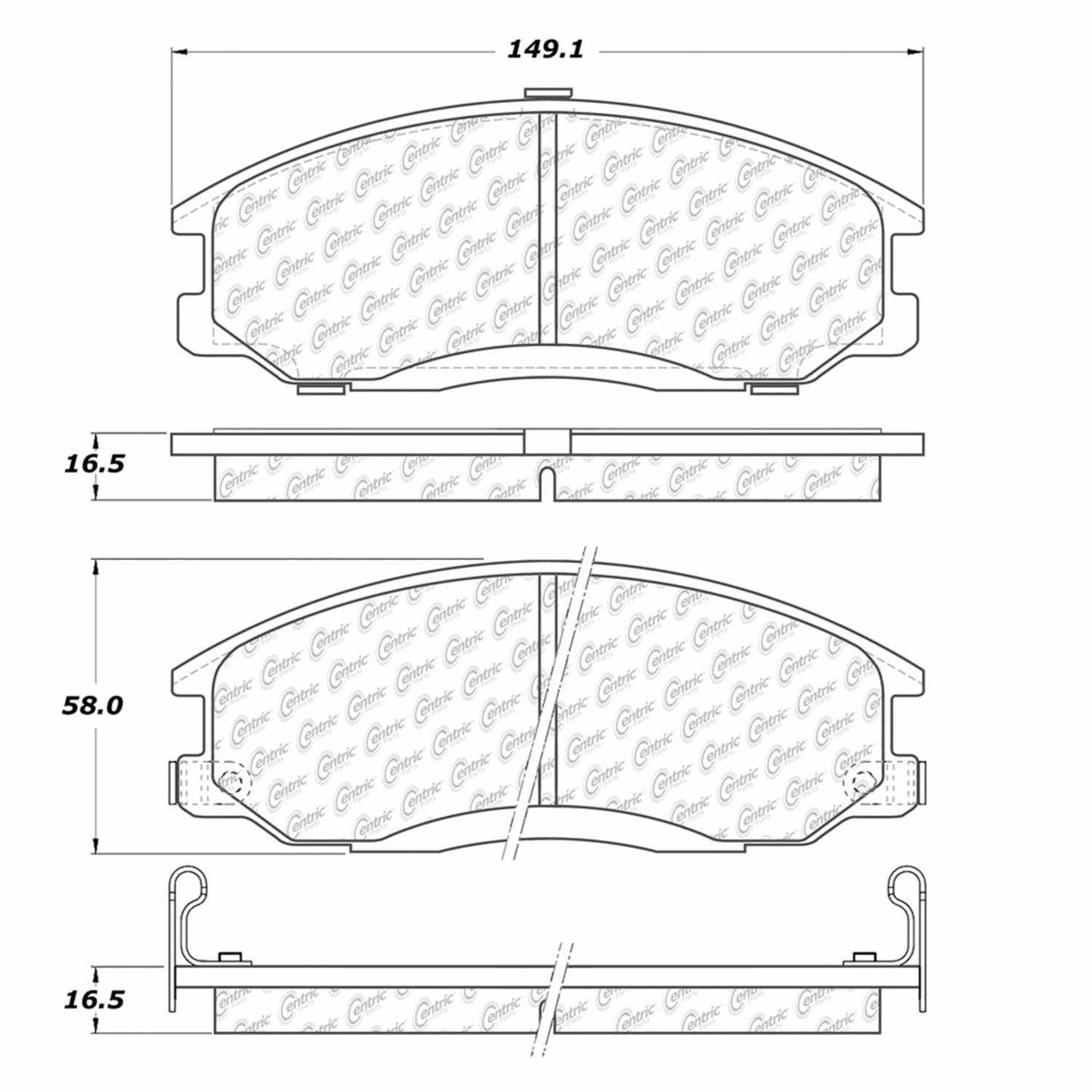 Stoptech Centric Centric Premium Brake Pads 300.09030