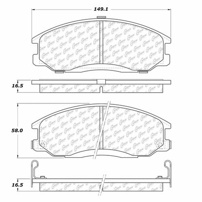 Stoptech Centric Centric Premium Brake Pads 300.09030