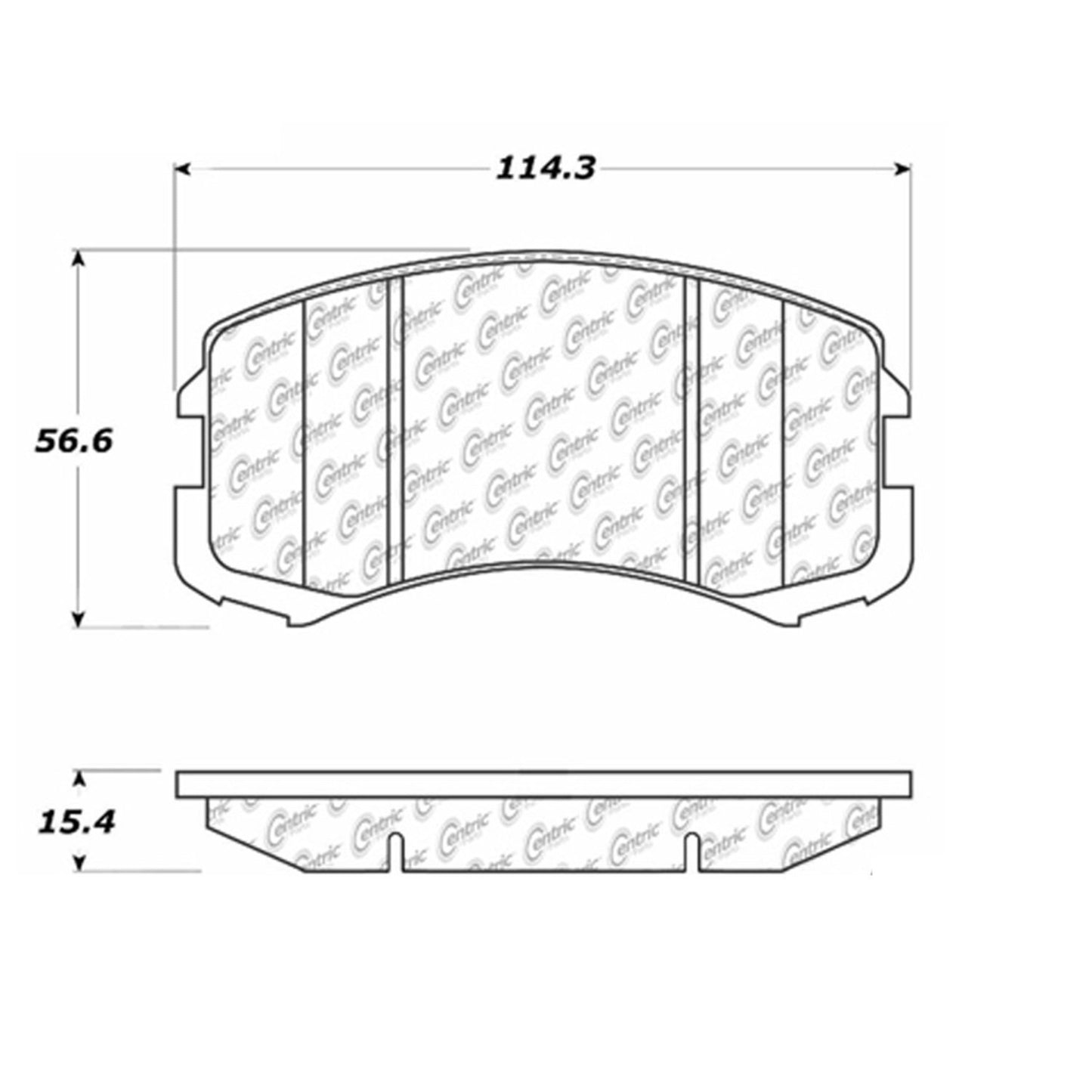 Centric Parts Disc Brake Pad Set Premium Semi-Metallic with Shims for 2002-2007 Mitsubishi Lancer 300.09040