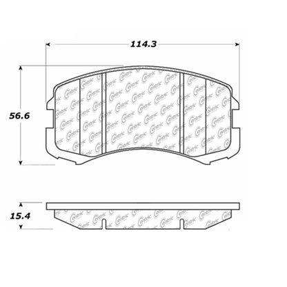 Centric Parts Disc Brake Pad Set Premium Semi-Metallic with Shims for 2002-2007 Mitsubishi Lancer 300.09040
