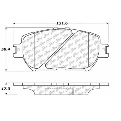 Centric Parts Disc Brake Pad Set Premium Semi-Metallic with Shims and Hardware for 2002-2006 Toyota Camry 300.09080