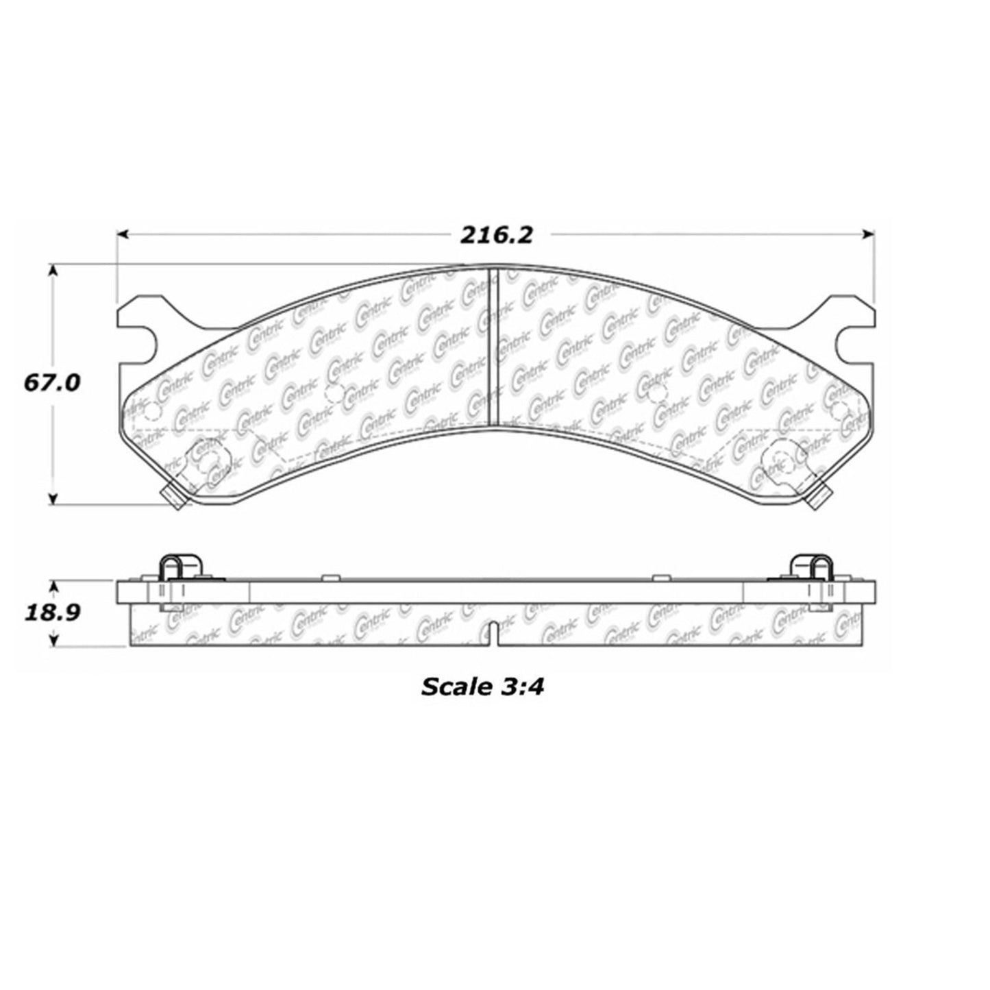 Centric Parts Disc Brake Pad Set Premium Semi-Metallic with Shims and Hardware 300.09090