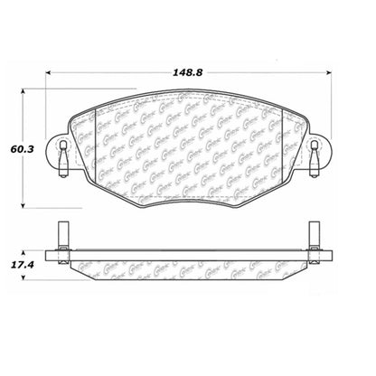 Centric Parts Disc Brake Pad Set Premium Semi-Metallic with Shims for 2001-2008 Ford Mondeo and Jaguar X-Type 300.09100