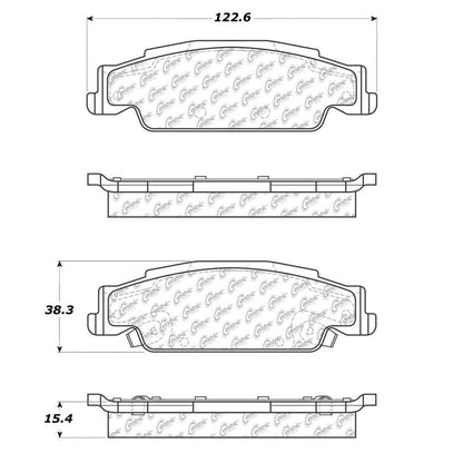 Stoptech Centric Centric Premium Brake Pads 300.09220