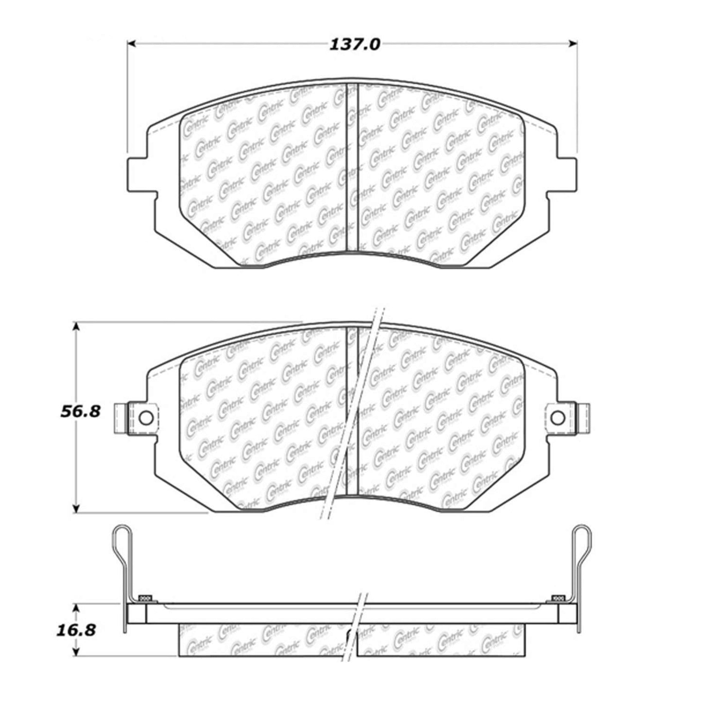 Stoptech Centric Centric Premium Brake Pads 300.09290