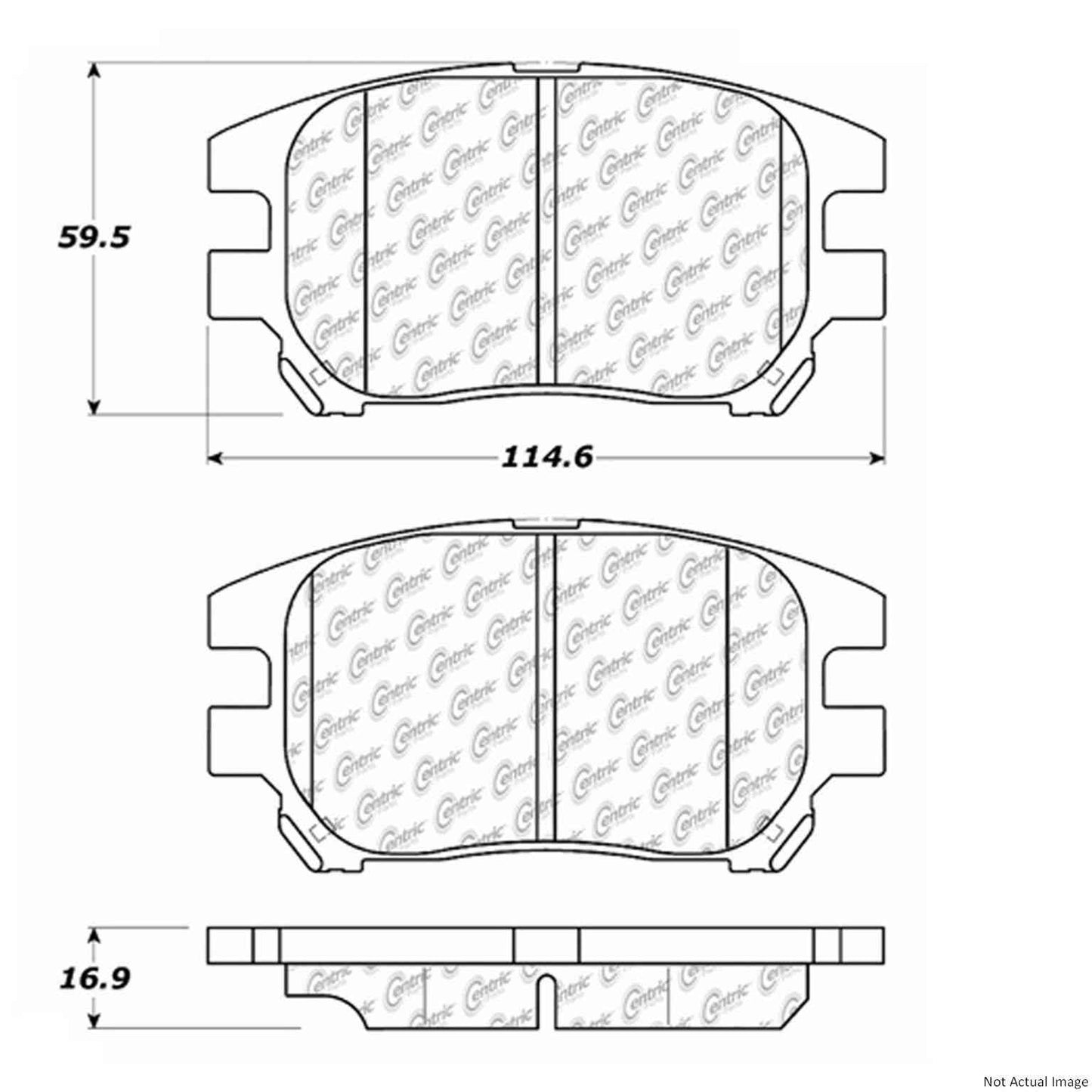Centric Parts Disc Brake Pad Set Premium Semi-Metallic with Shims for 2002-2003 Lexus RX300 300.09300