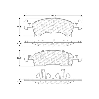 Stoptech Centric Centric Premium Brake Pads 300.09340