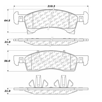 Stoptech Centric Centric Premium Brake Pads 300.09340