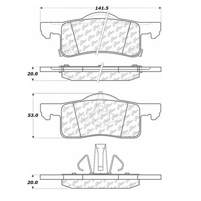 Stoptech Centric Centric Premium Brake Pads 300.09350