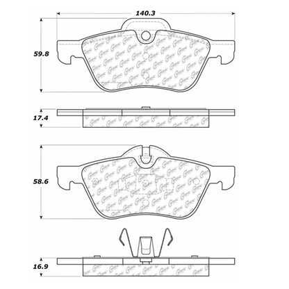 Stoptech Centric Centric Premium Brake Pads 300.09390