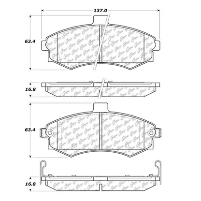 Stoptech Centric Centric Premium Brake Pads 300.09410