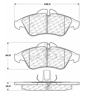 Centric Parts Disc Brake Pad Set with High Performance Shims 300.09500