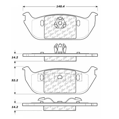 Stoptech Centric Centric Premium Brake Pads 300.09520