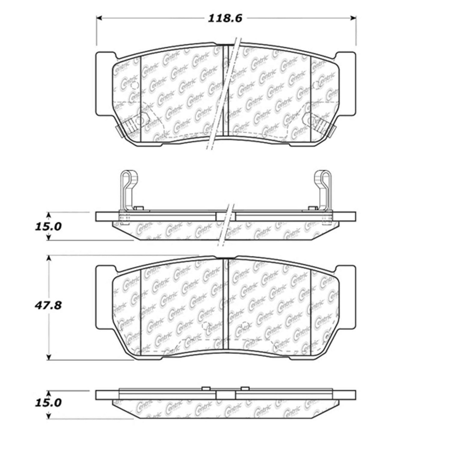 Stoptech Centric Centric Premium Brake Pads 300.09540