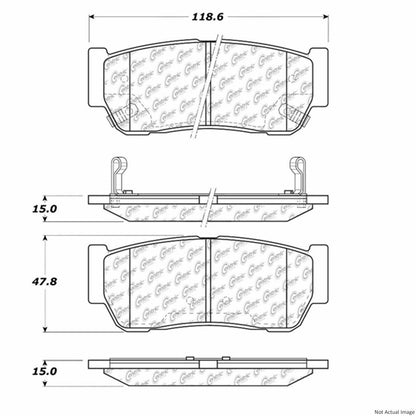 Centric Parts Disc Brake Pad Set Premium Semi-Metallic with Shims for 2003-2009 Kia Sorento 300.09540