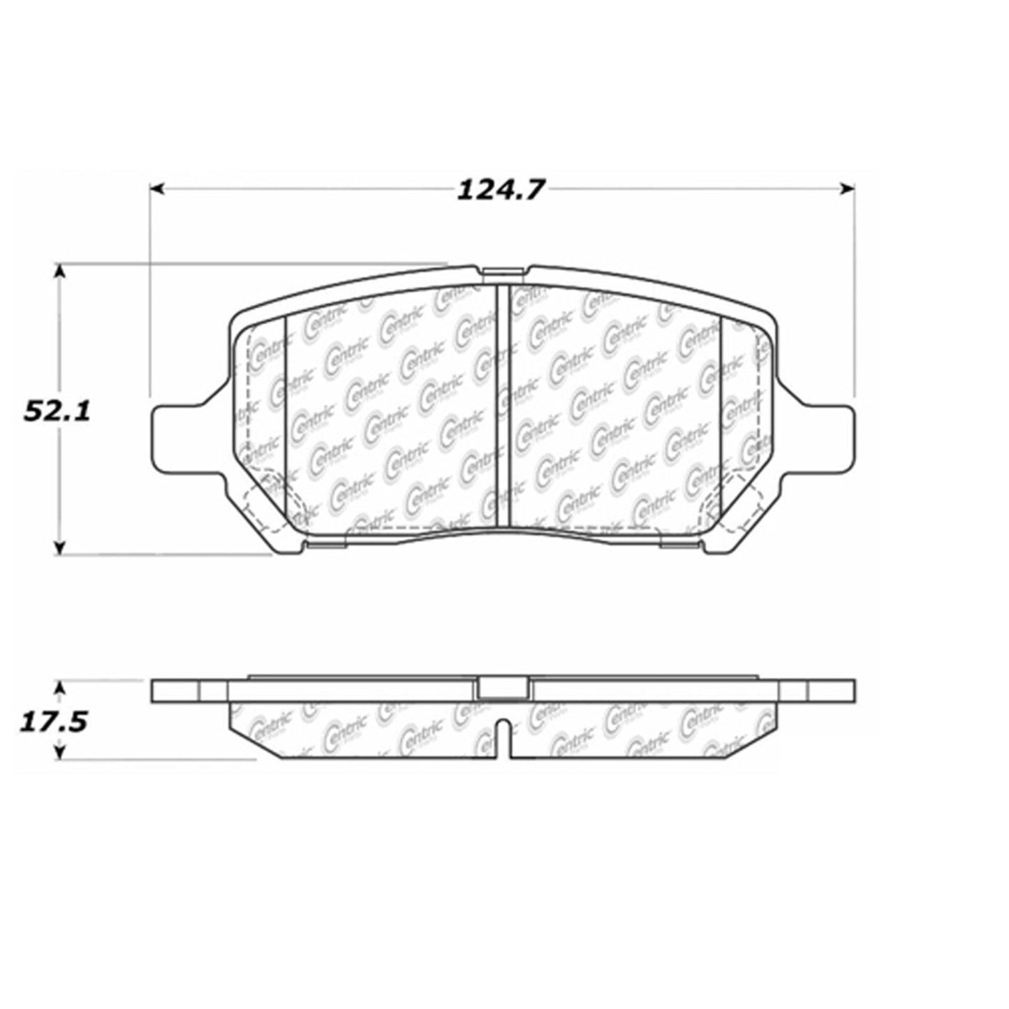Centric Parts Premium Semi-Metallic Brake Pads with Shims and Hardware 300.09560