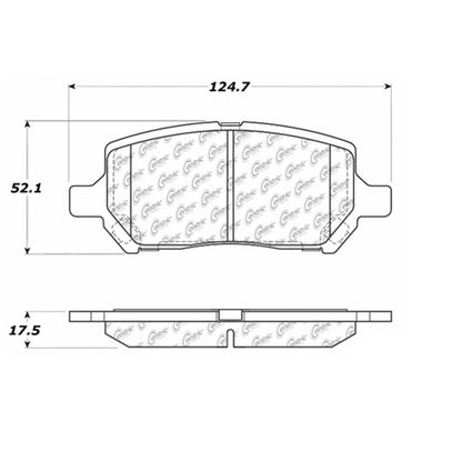 Centric Parts Premium Semi-Metallic Brake Pads with Shims and Hardware 300.09560