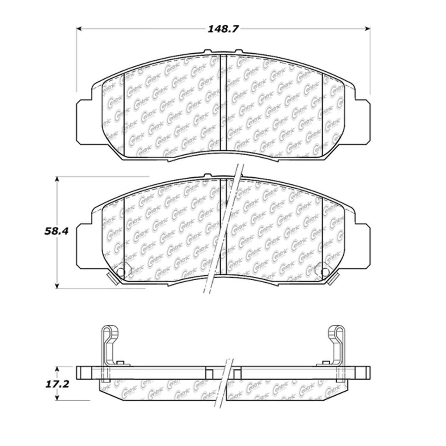 Stoptech Centric Centric Premium Brake Pads 300.09590