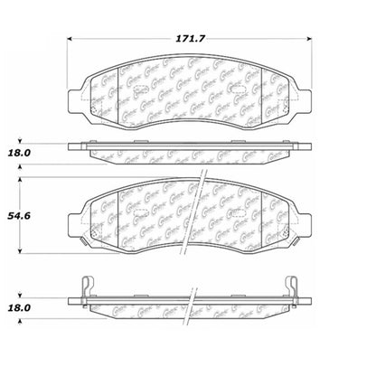 Stoptech Centric Centric Premium Brake Pads 300.09620