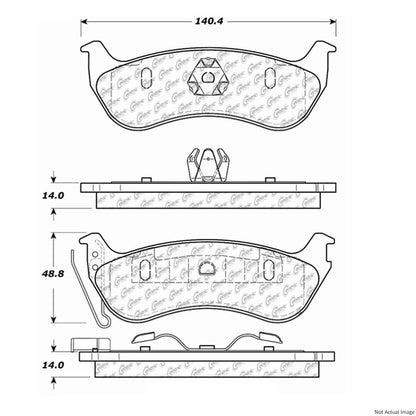 Centric Parts Disc Brake Pad Set Premium Semi-Metallic with Shims and Hardware for 2003-2007 Jeep Liberty, 2003-2006 TJ, 2003-2006 Wrangler 300.09640