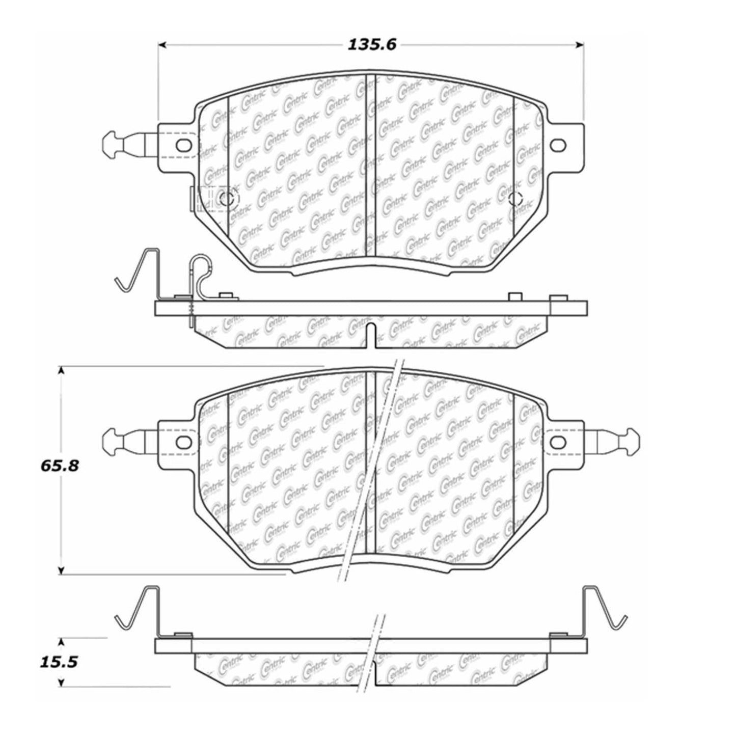 Stoptech Centric Centric Premium Brake Pads 300.09690